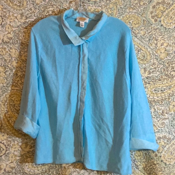 Beautiful Sweater by Talbots petite extra-large sweater blue Used ones - Picture 1 of 5